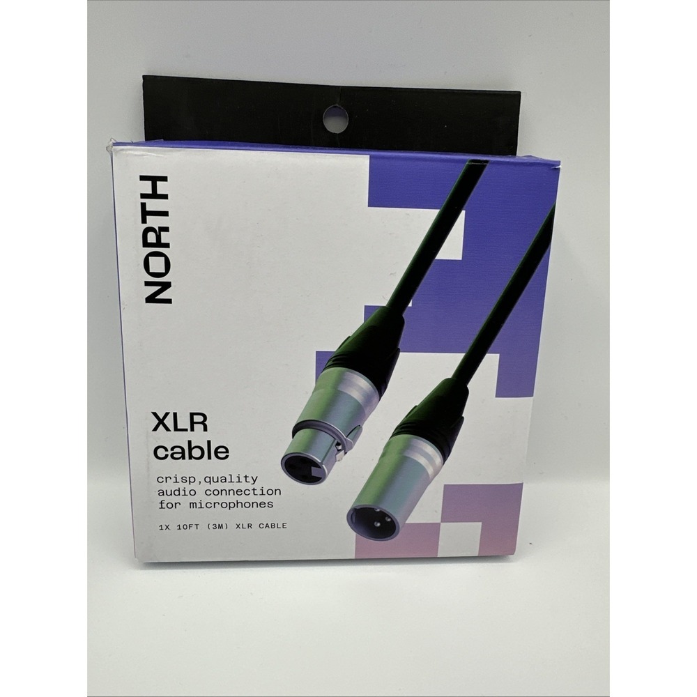 North XLR Microphone MIC 3-Pin Male To Female Cable Cord Connector NEW